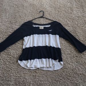 Navy & white striped shirt